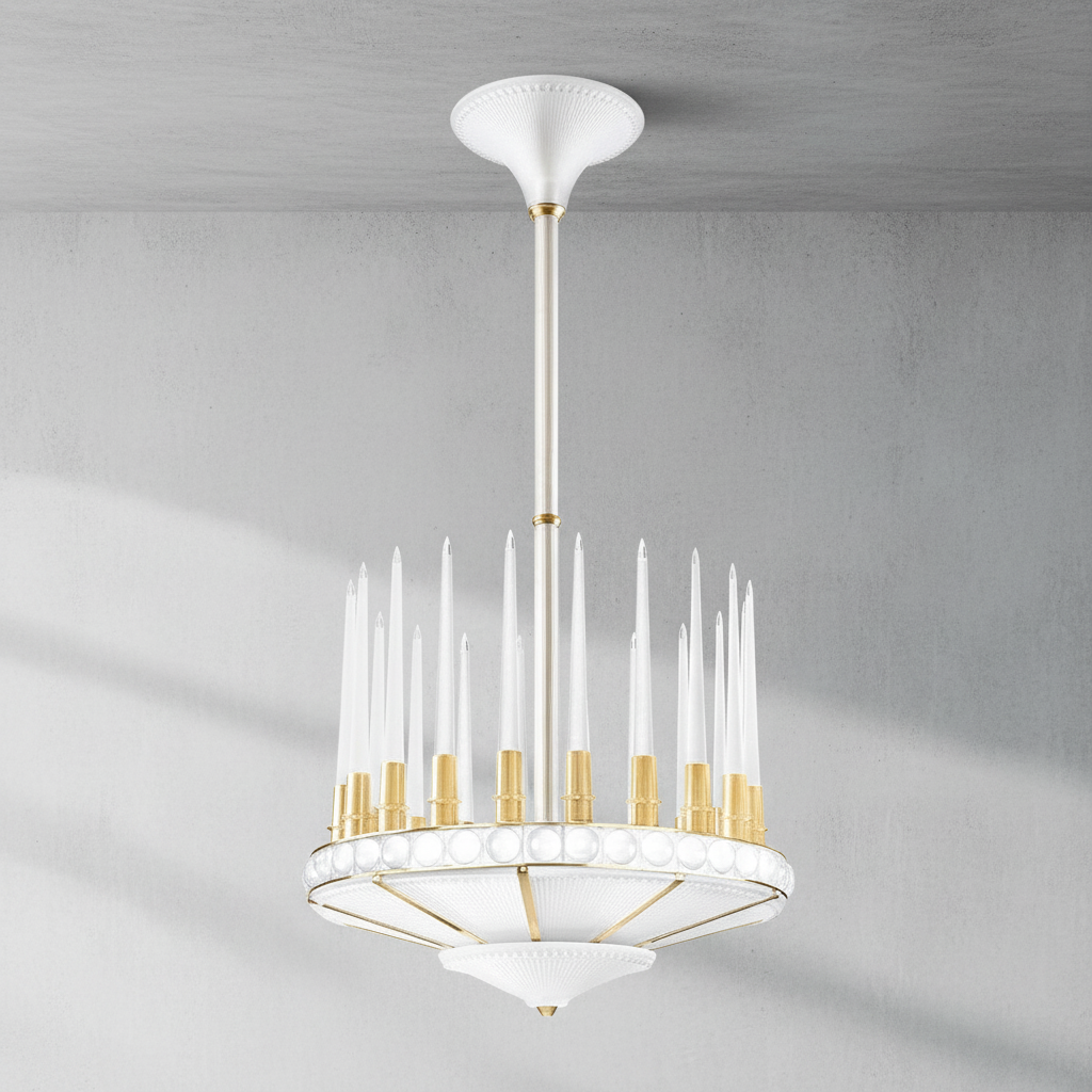 Riviko Grand Siècle Crystal Candle Chandelier - Background Shot