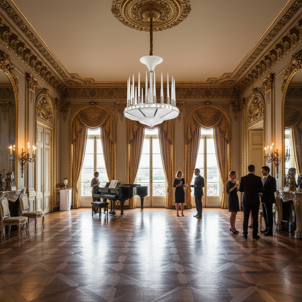 Riviko Grand Siècle Crystal Candle Chandelier - American ballroom or formal entertaining space