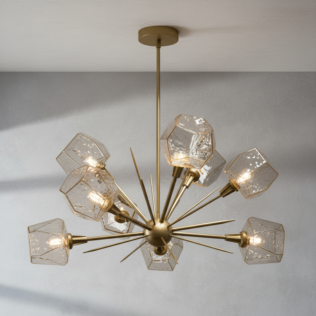 Riviko Radiant Bloom Starburst Chandelier - Background Shot