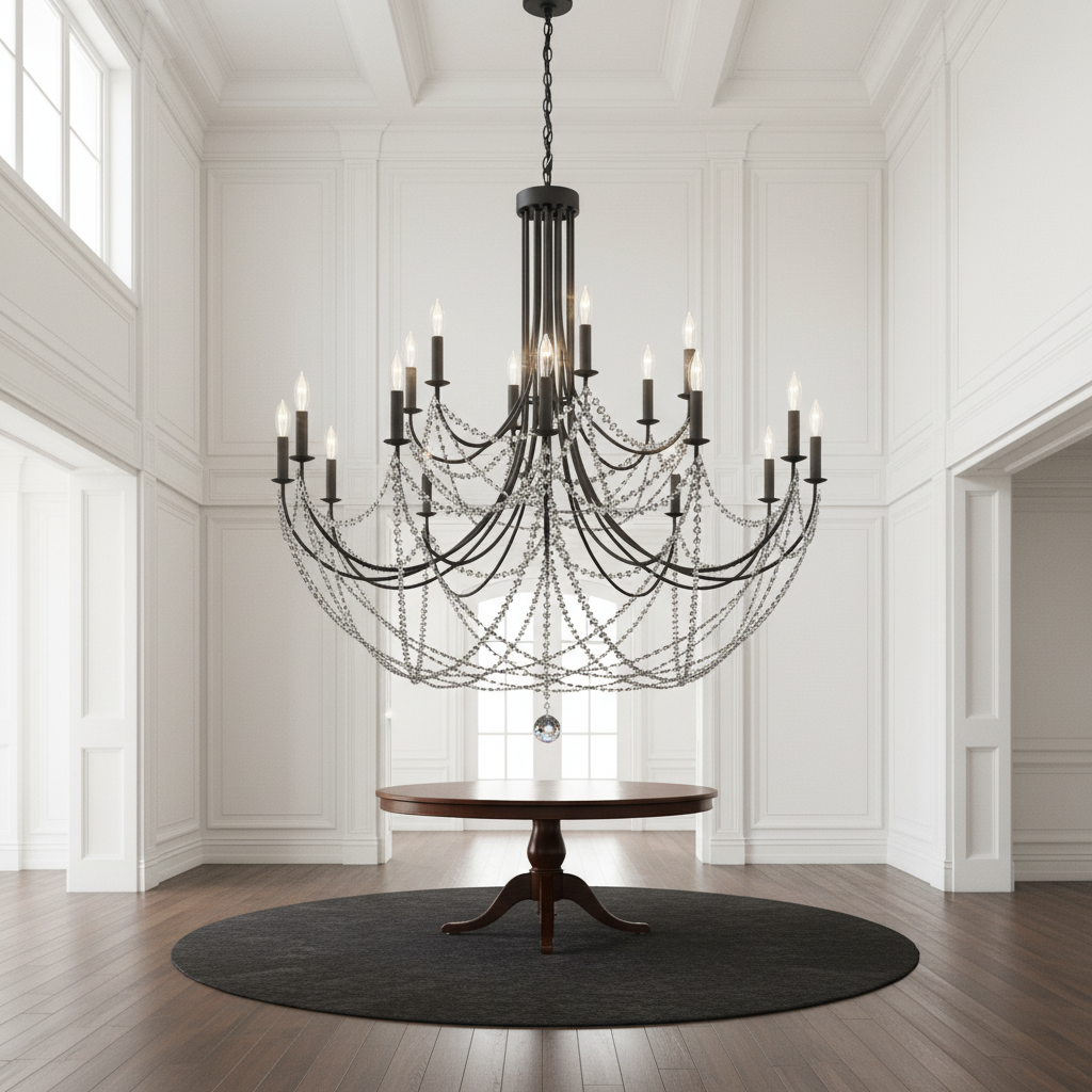 Riviko Radiant Crescent Chandelier - Background Shot
