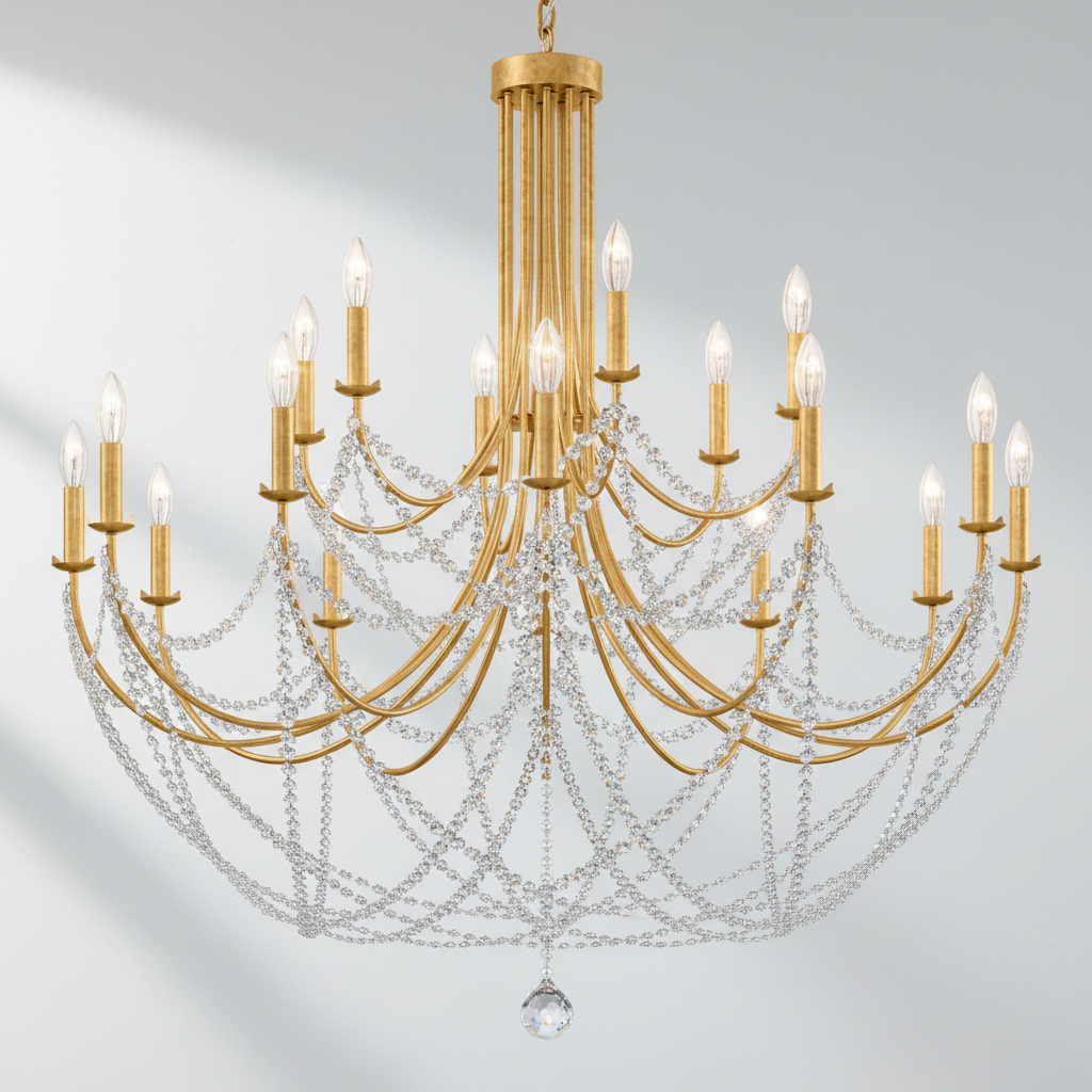Riviko Radiant Crescent Chandelier - Studio Shot