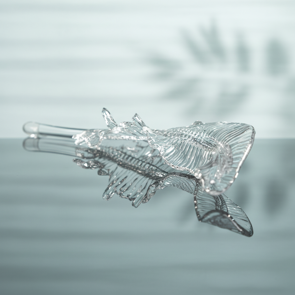Riviko Ethereal Plume Glass Chandelier - Background Shot