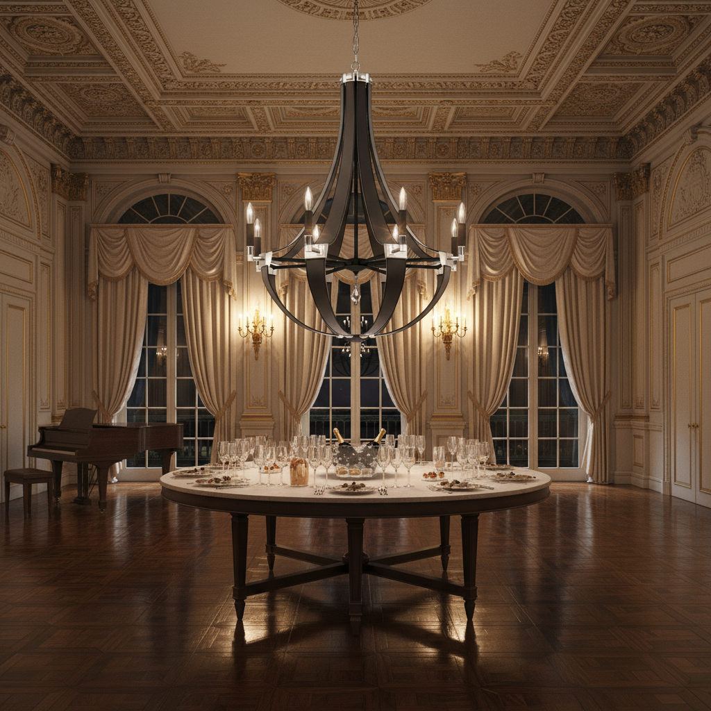Riviko Appalachian Grandeur 30" Chandelier - American ballroom or formal entertaining space