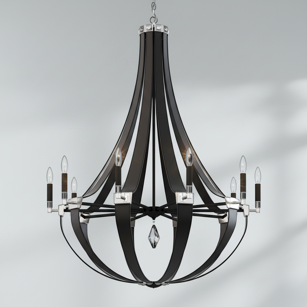 Riviko Crystal Empire Chandelier 36" - Studio Shot
