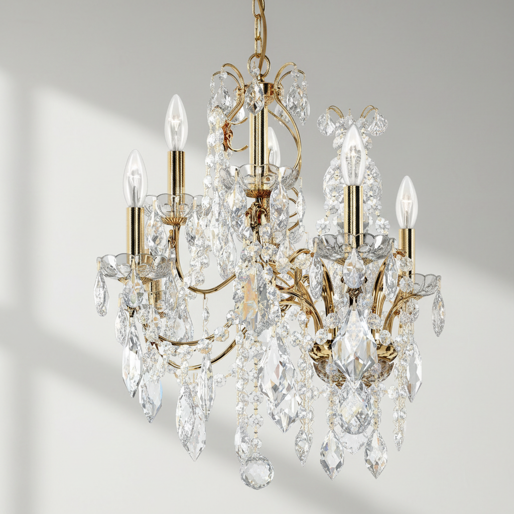 Riviko Regal Radiance 12-Light Chandelier - Background Shot