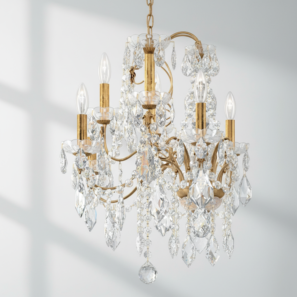 Riviko Regal Radiance 12-Light Chandelier - Background Shot