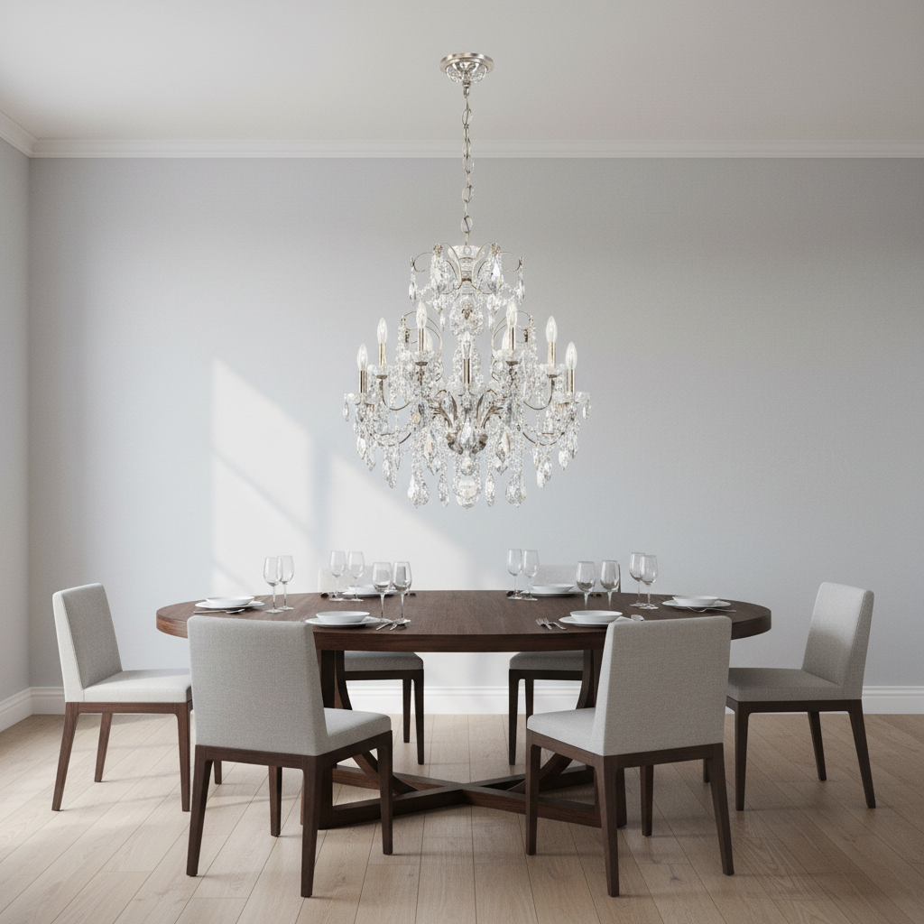 Riviko Regal Radiance 12-Light Chandelier - Background Shot