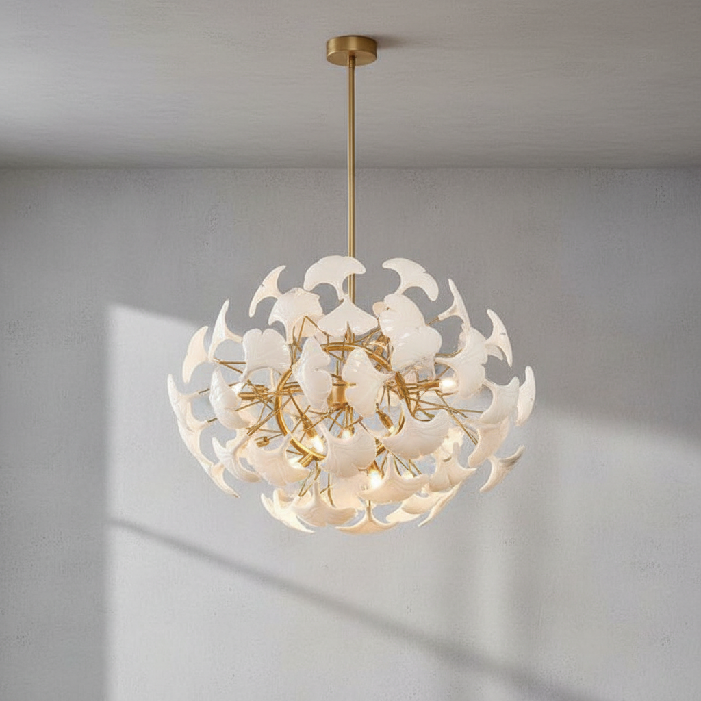 Riviko Ginkgo Branch Linear Chandelier - Background Shot