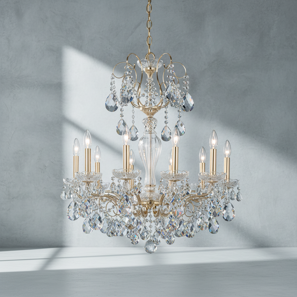 Riviko Aria Grandeur Crystal Chandelier - Background Shot