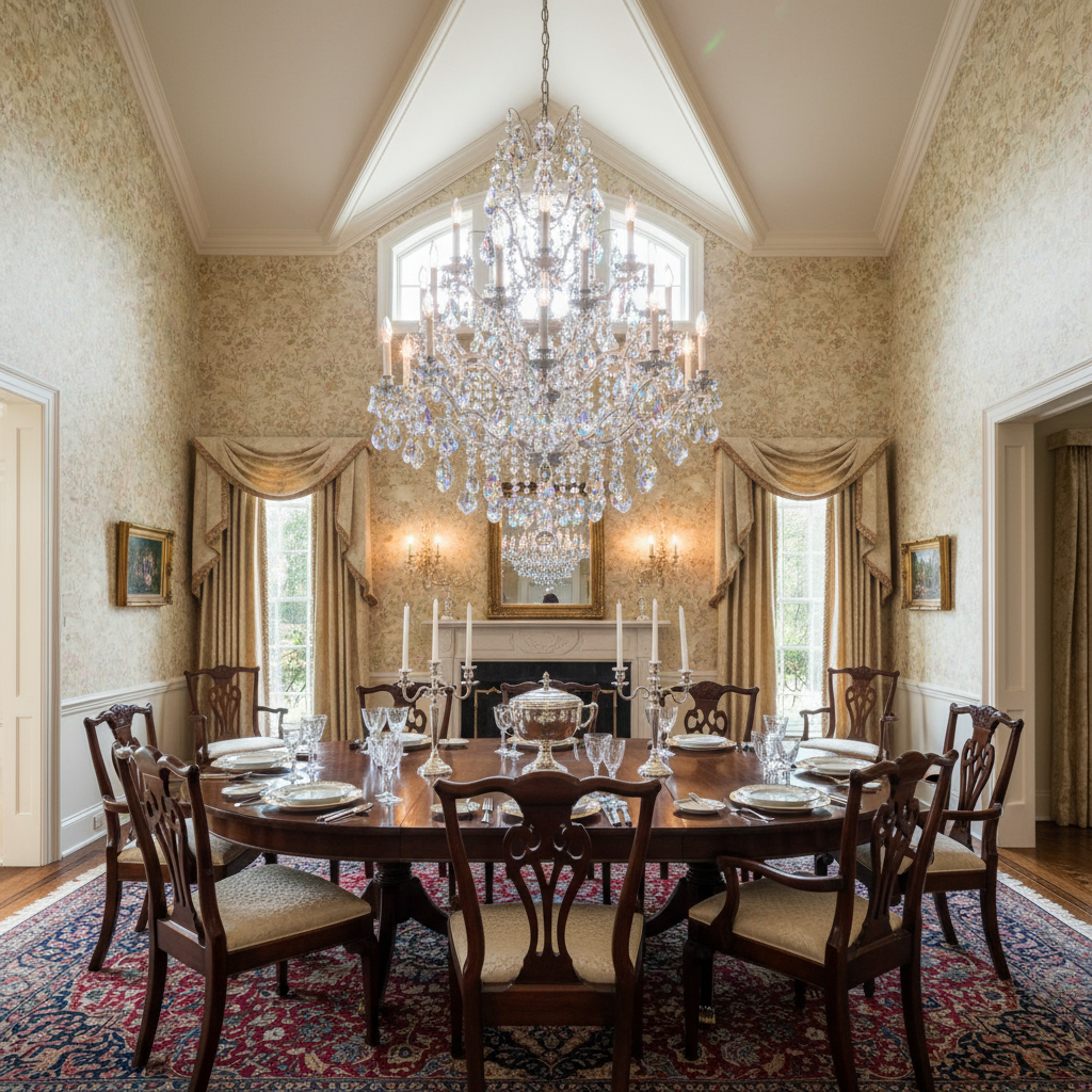 Riviko Regal Grandeur Crystal Chandelier 40" - formal American dining room
