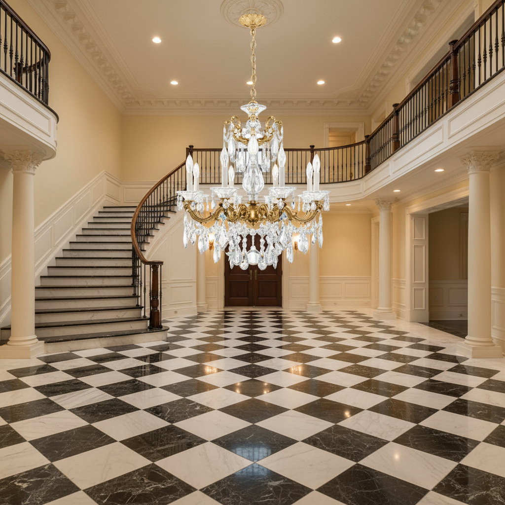 Riviko Heirloom Bloom Chandelier 25-inch - grand American estate foyer