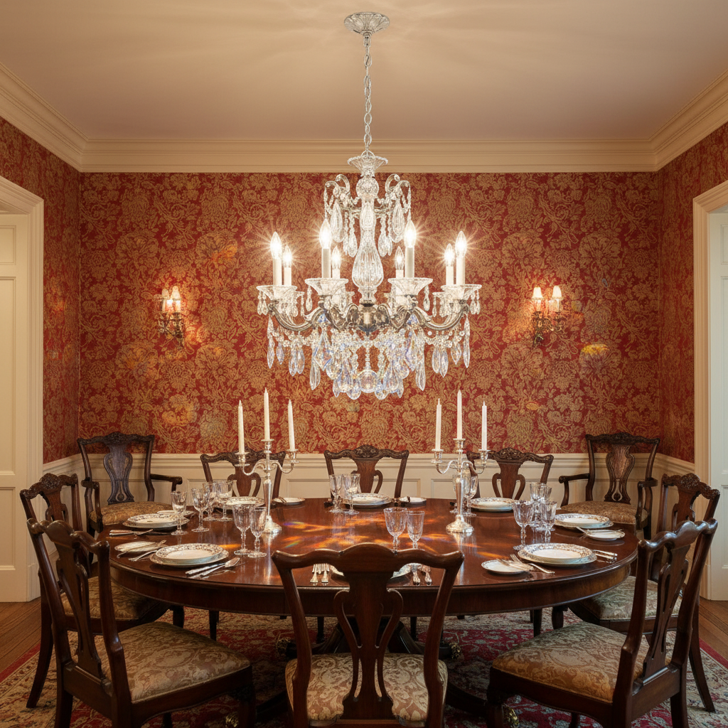 Riviko La Scala Chandelier 25" - formal American dining room