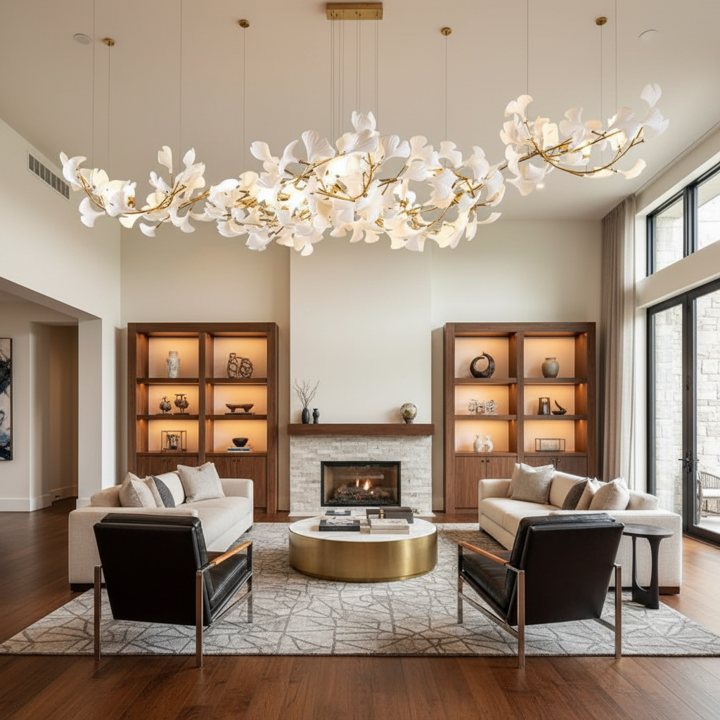 Riviko Verdant Canopy Ceramic Chandelier - luxury American walk-in closet