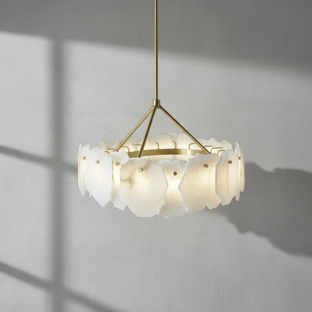 Riviko Alabaster Essence Linear Chandelier - Background Shot