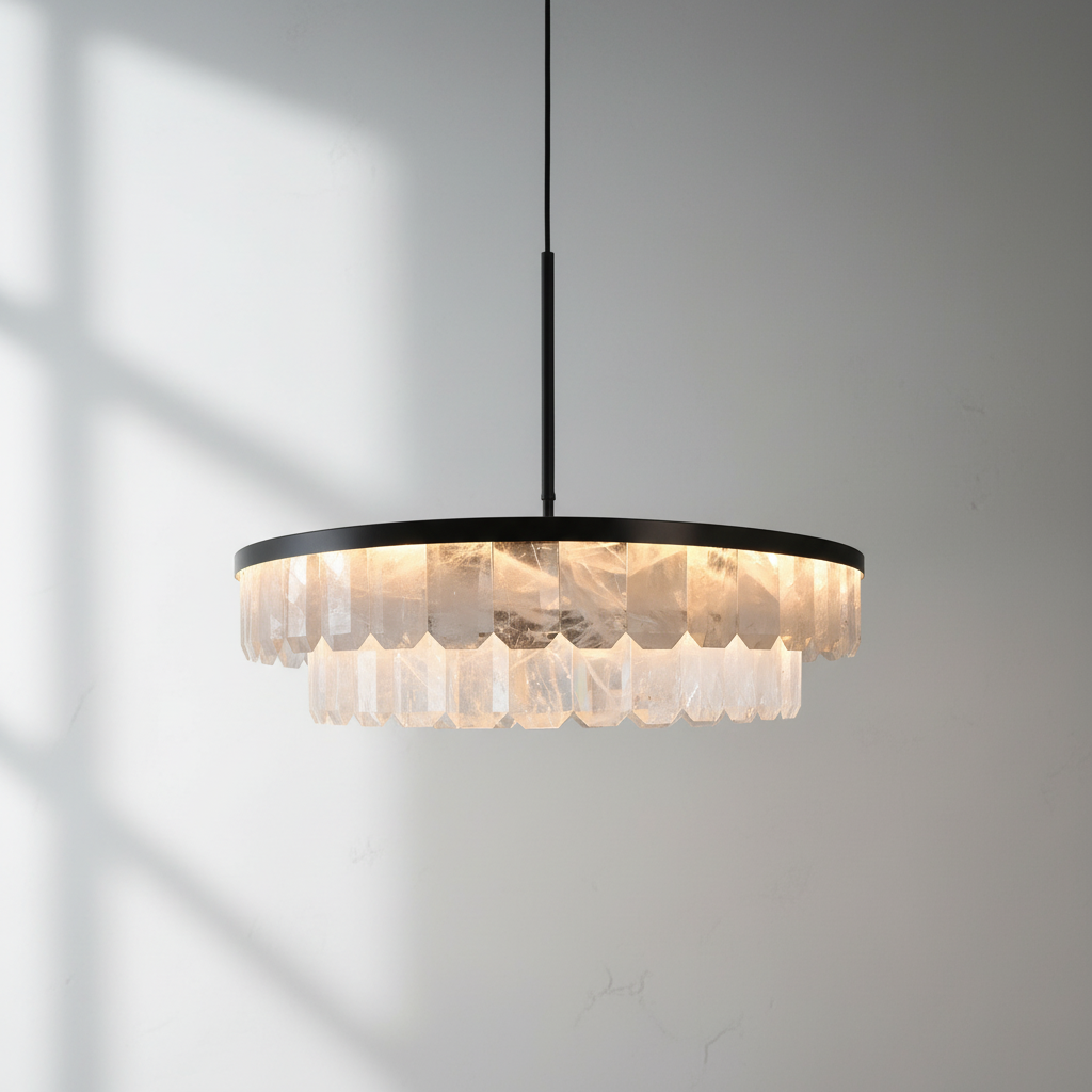 Riviko Grandeur Double Rock Crystal Chandelier - Background Shot