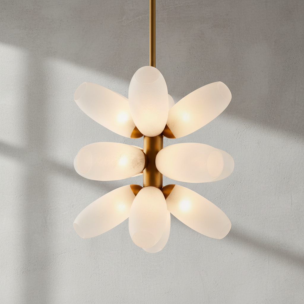 Riviko Stellar Bloom 12-Light Chandelier - Background Shot