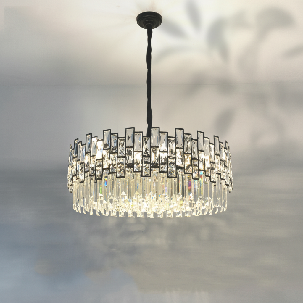 Riviko Radiant Cascade Round Chandelier - Background Shot