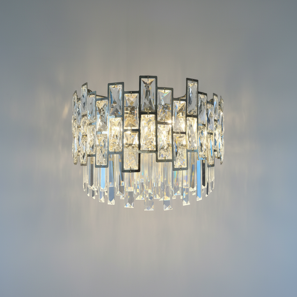 Riviko Radiant Cascade Round Chandelier - Background Shot