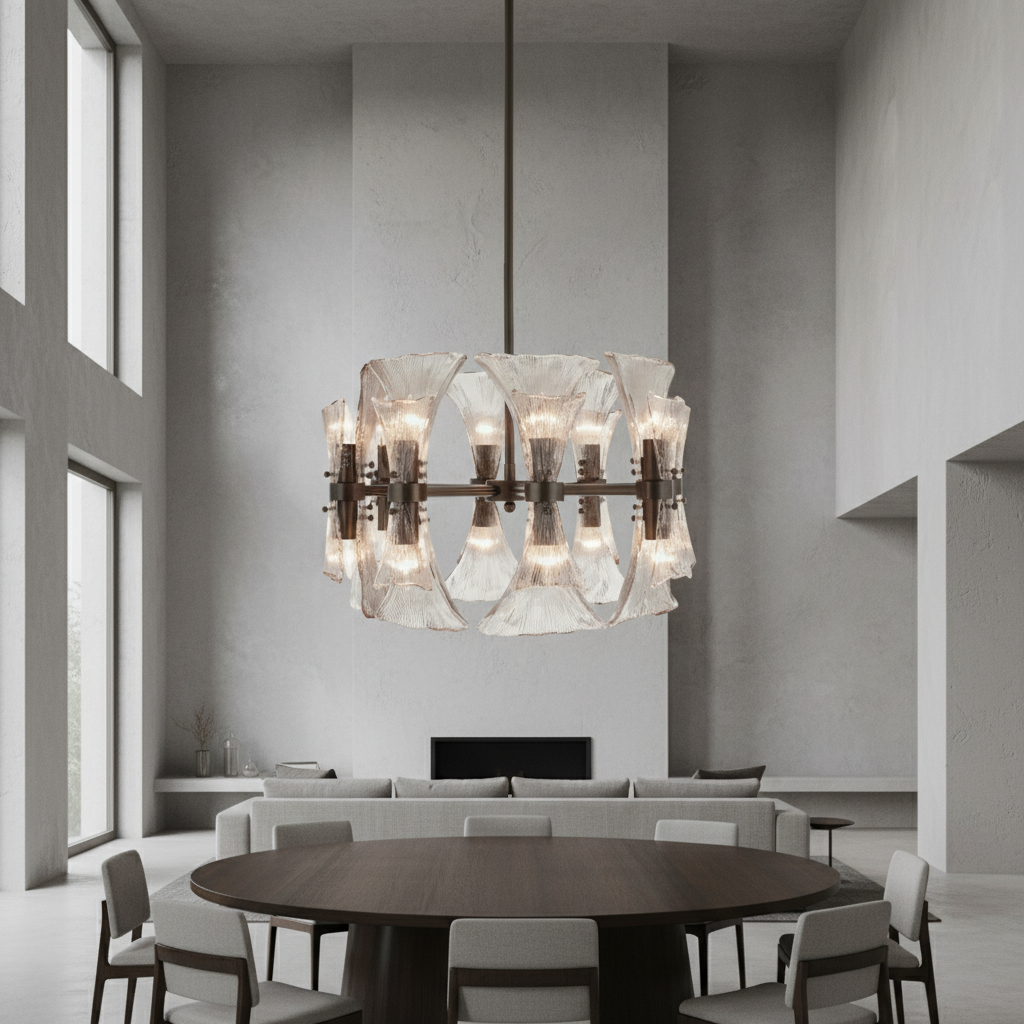 Riviko Ginkgo Bloom 16-Light Chandelier - Background Shot
