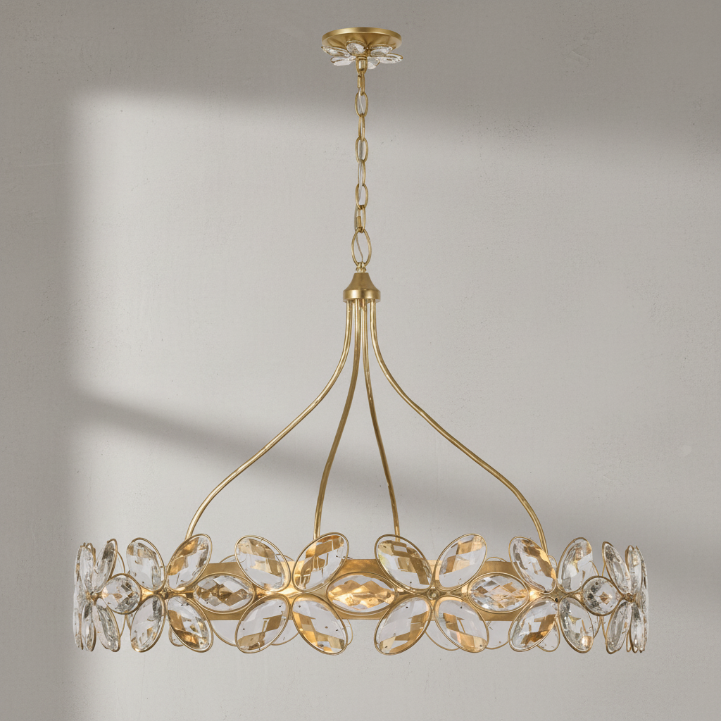 Riviko Veridian Bloom 14-Light Chandelier - Background Shot