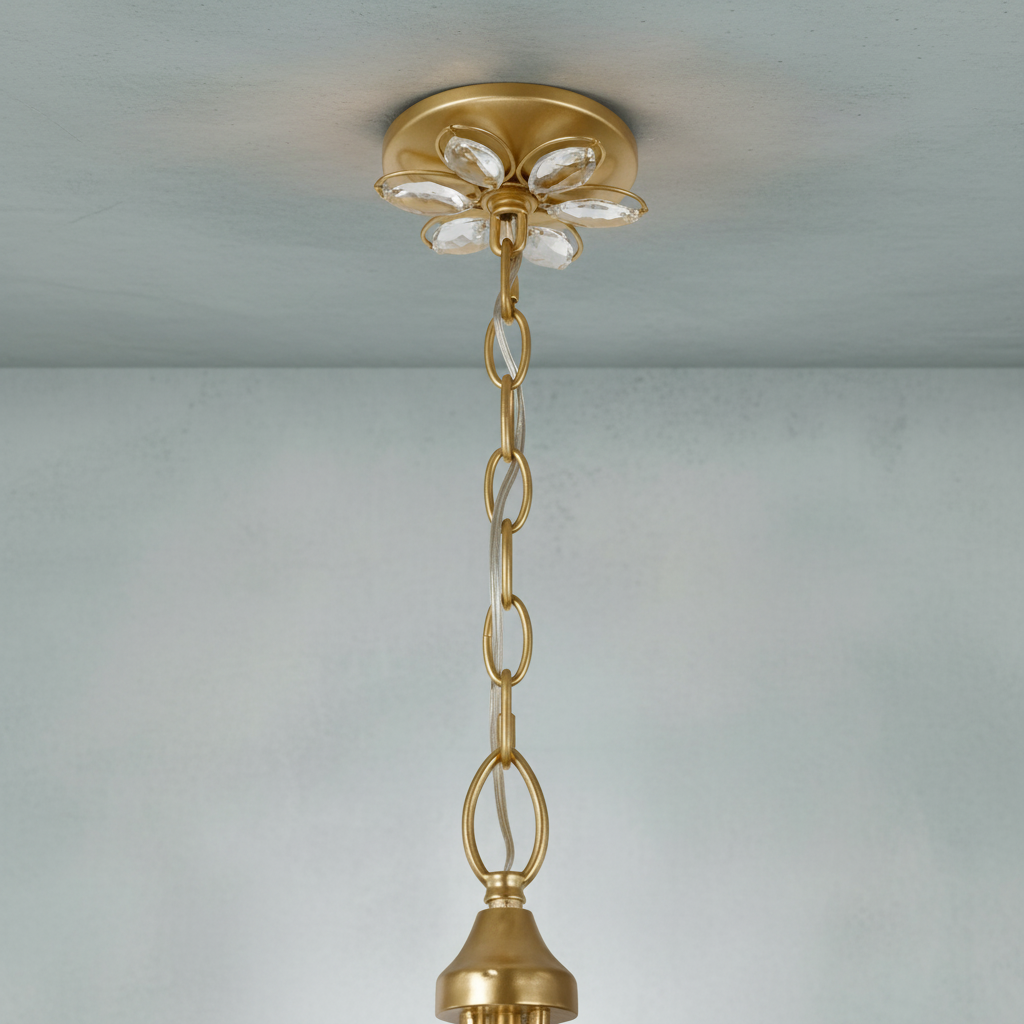 Riviko Veridian Bloom 14-Light Chandelier - Background Shot