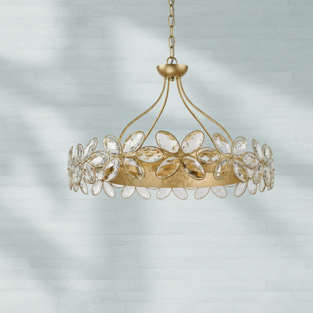 Riviko Veridian Bloom 14-Light Chandelier - Background Shot