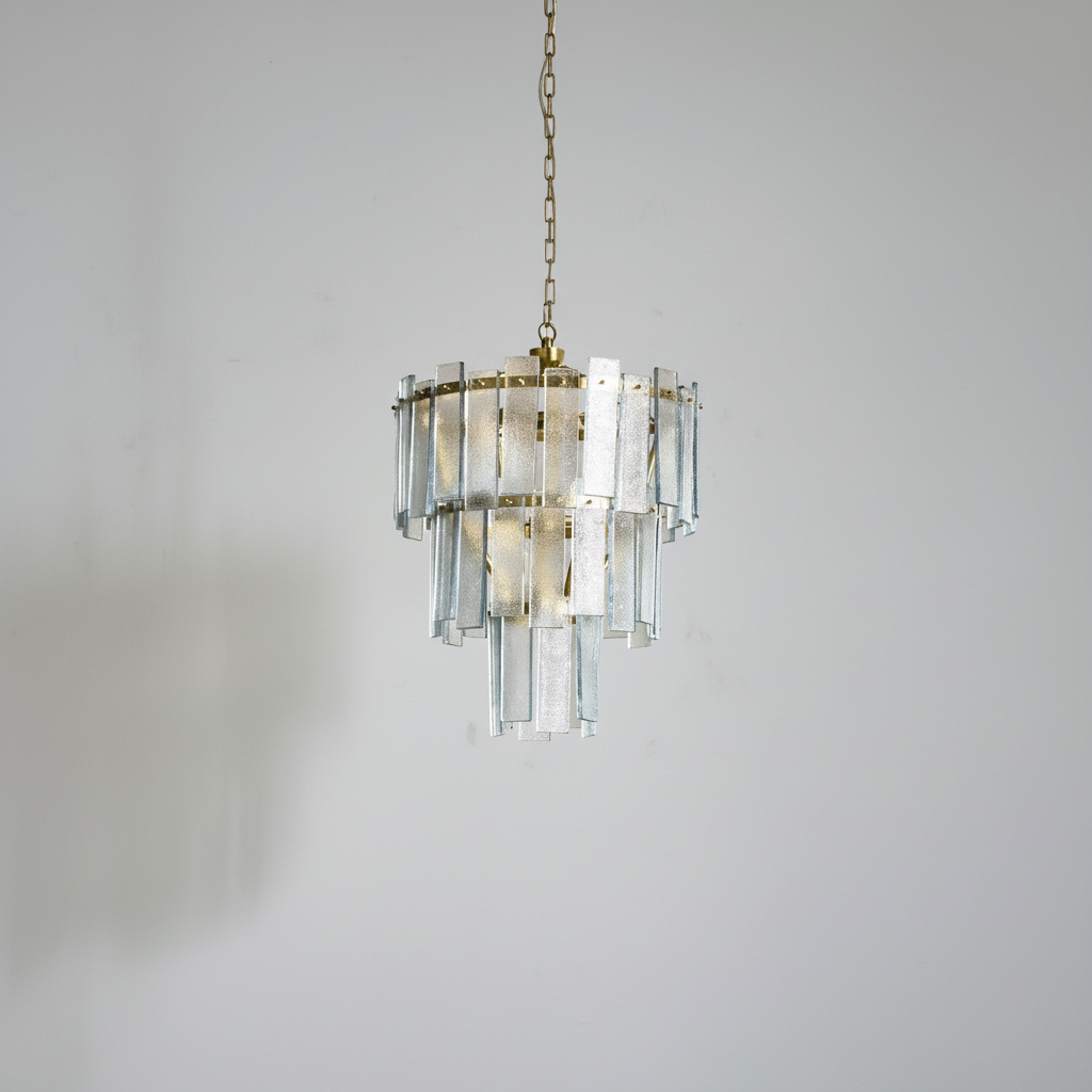 Riviko Conrad Texture Glass Chandelier - Studio Shot
