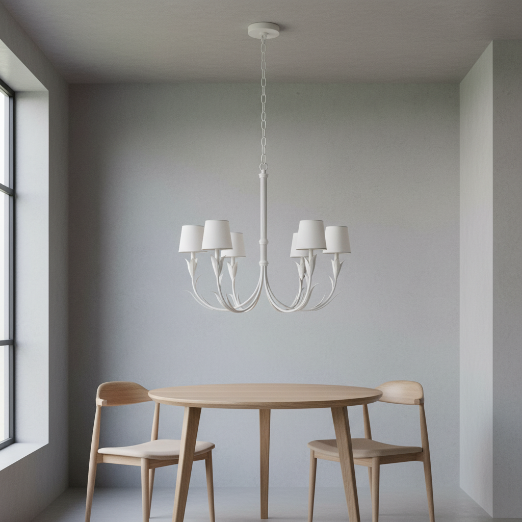 Riviko Veridian Bloom 6-Light Chandelier - Background Shot