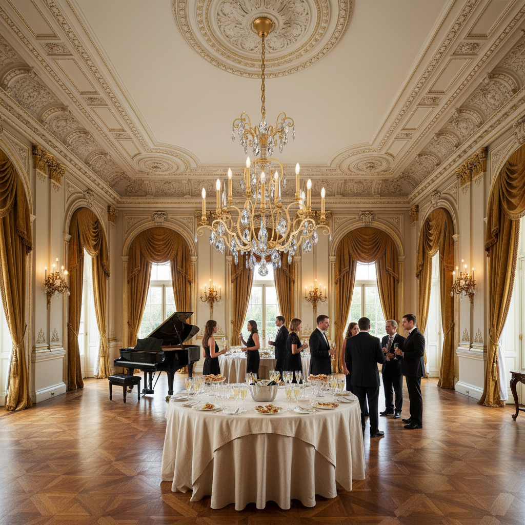 Riviko Opulent Grandeur 12-Light Chandelier 32" - American ballroom or formal entertaining space