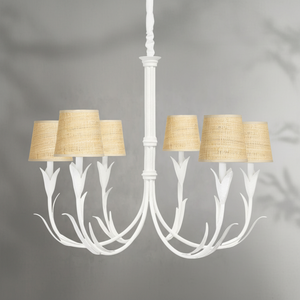Riviko Veridian Bloom 6-Light Chandelier - Background Shot