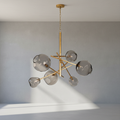 Riviko Molten Smoked Glass Chandelier - Background Shot