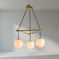 Riviko Veridian Sphere Alabaster Chandelier - Background Shot