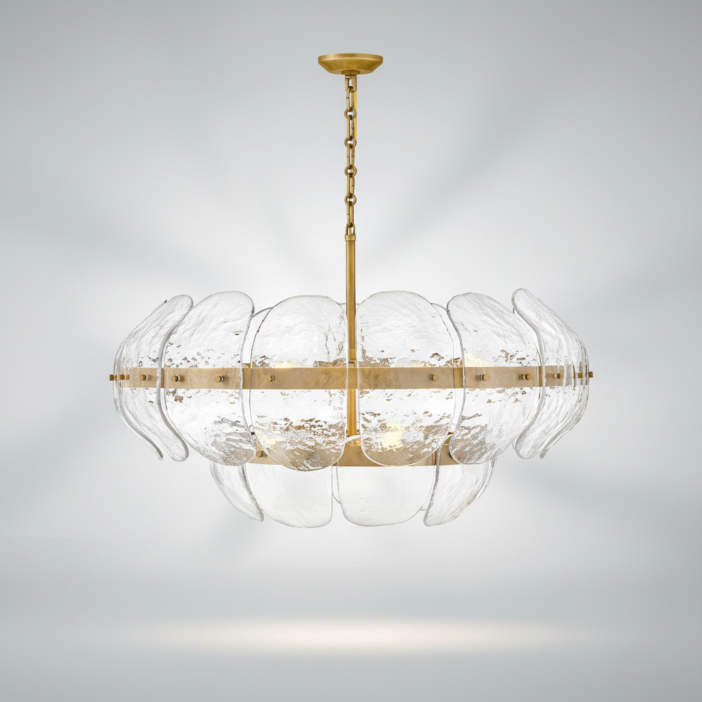 Riviko Lillia 9 - Light Steel Dimmable Chandelier - Studio Shot