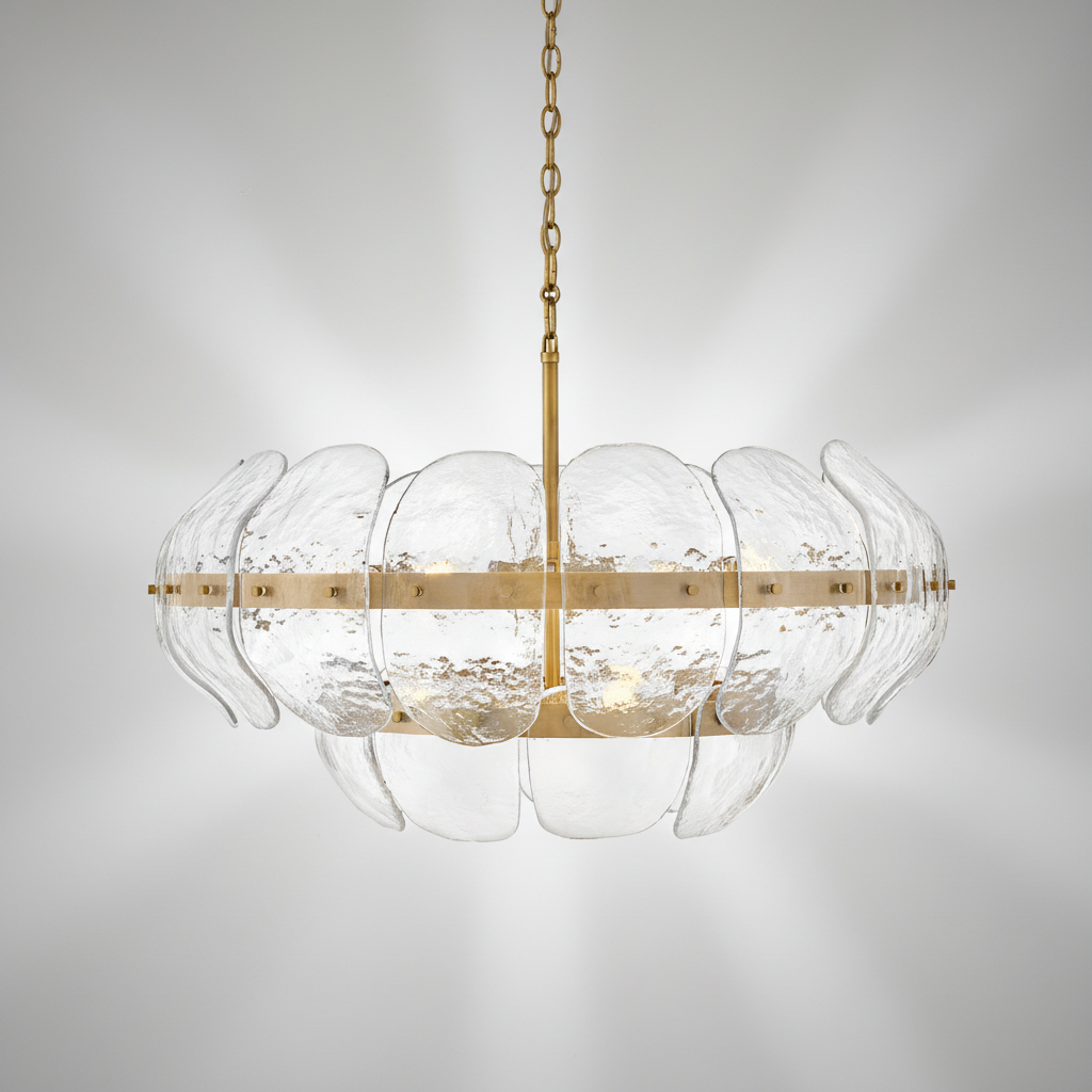 Riviko Lillia 9 - Light Steel Dimmable Chandelier - Studio Shot