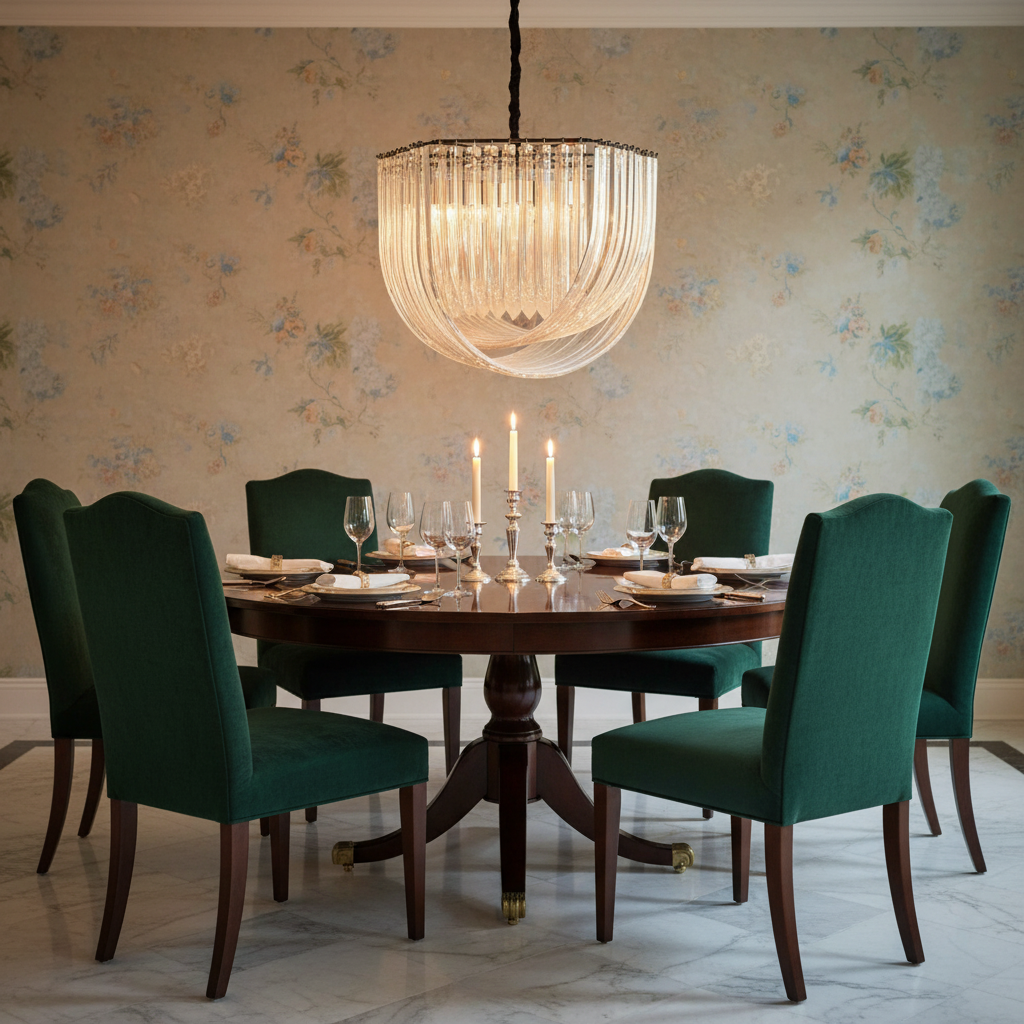 Riviko AuraSphere Modern Acrylic Chandelier - formal American dining room