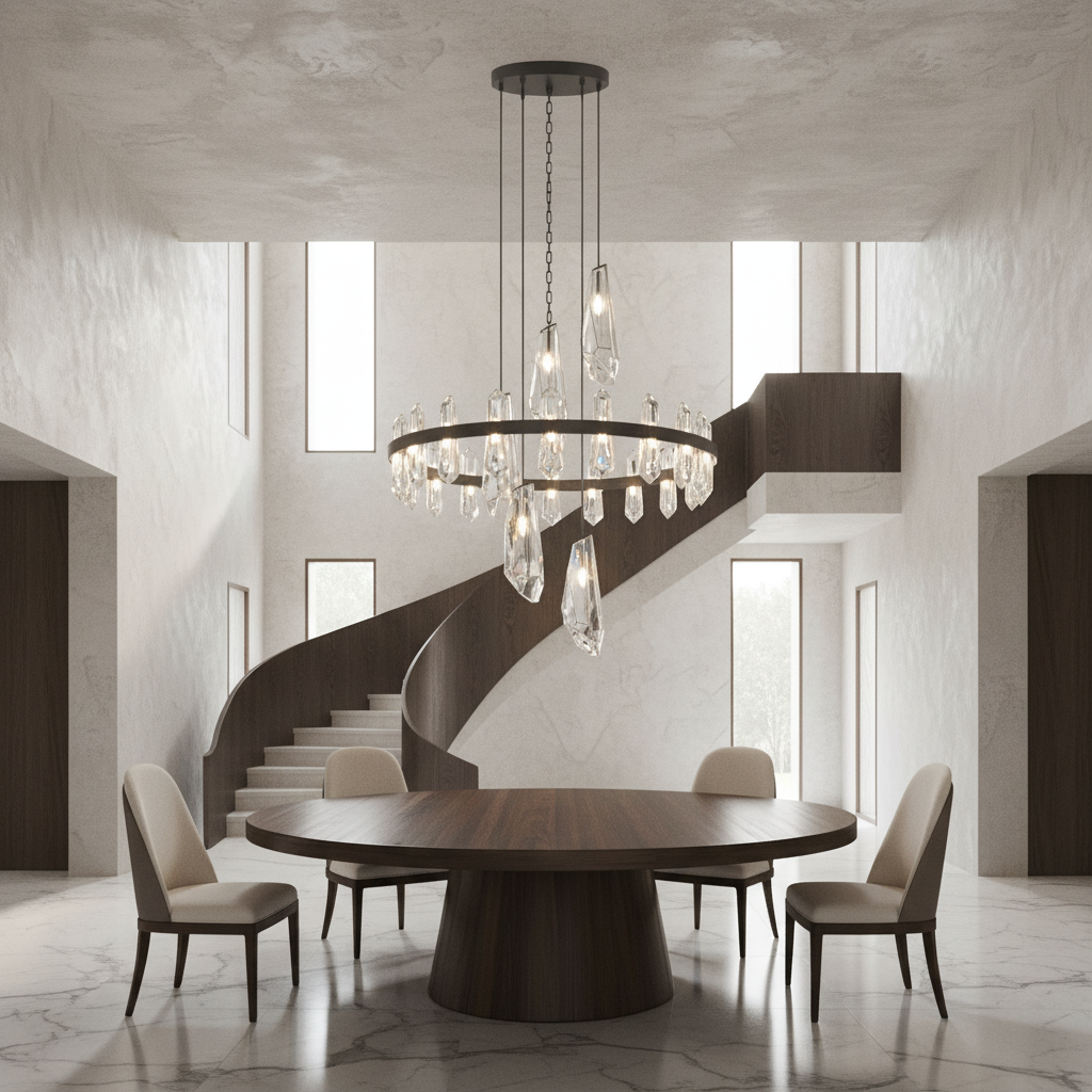 Riviko Radiant Orb Round Chandelier - Background Shot