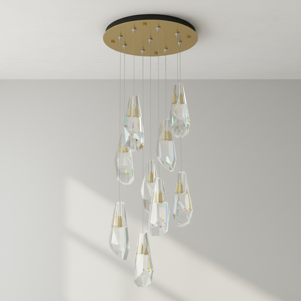 Riviko Radiant Orb Round Chandelier - Background Shot