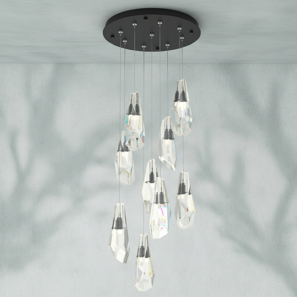 Riviko Radiant Orb Round Chandelier - Background Shot