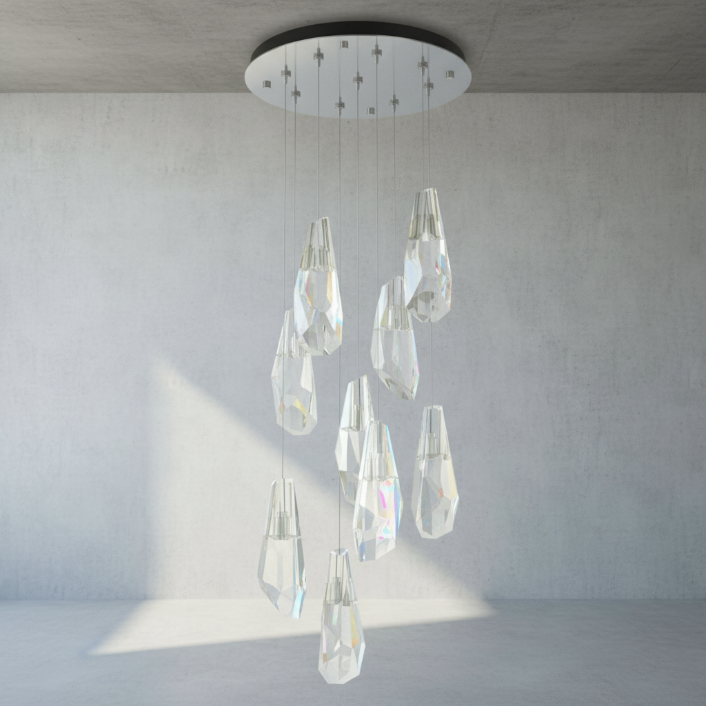 Riviko Radiant Orb Round Chandelier - Background Shot