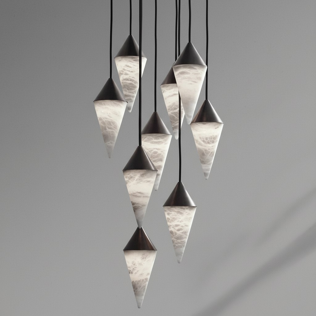 Riviko Alabaster Bloom Chandelier - Background Shot
