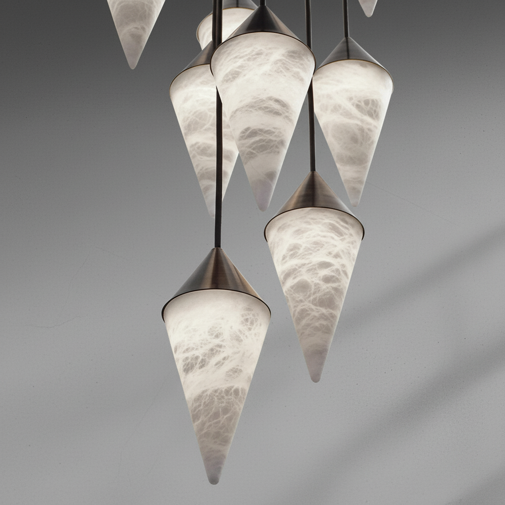 Riviko Alabaster Bloom Chandelier - Background Shot