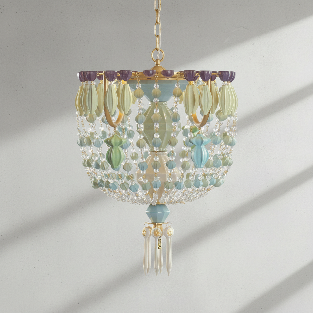Riviko Azure Bloom 12-Light Chandelier - Background Shot