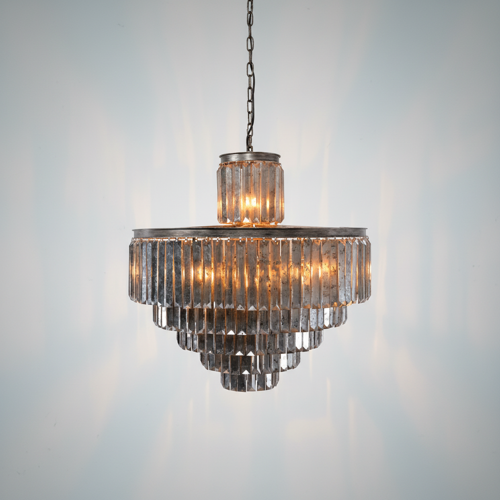 Riviko Antonio 22-Light Glass Chandelier - Studio Shot