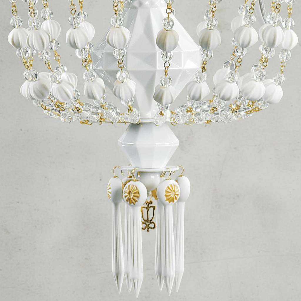 Riviko Regal Bloom 6-Light Porcelain Chandelier - Background Shot