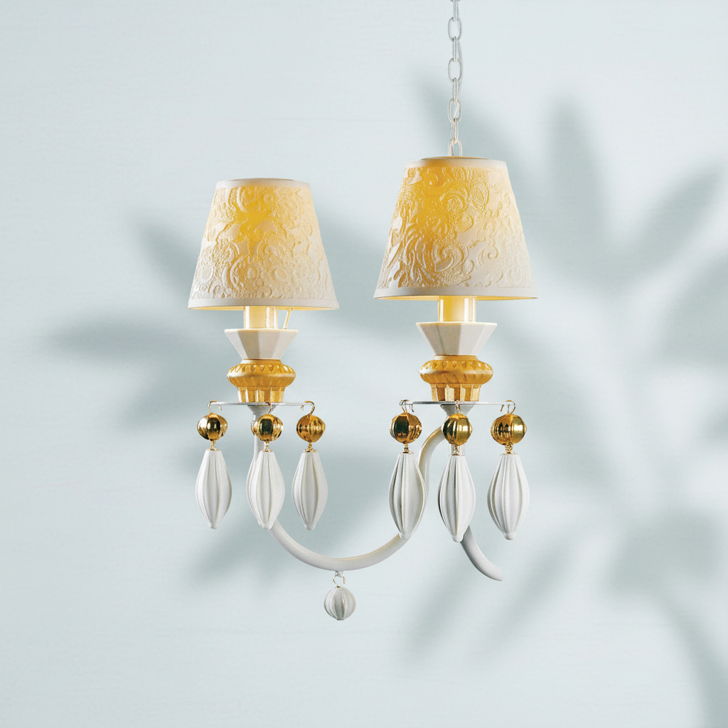 Riviko Regal Bloom 6-Light Porcelain Chandelier - Background Shot