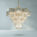 Riviko Celestial Radiance Gold Chandelier - Background Shot