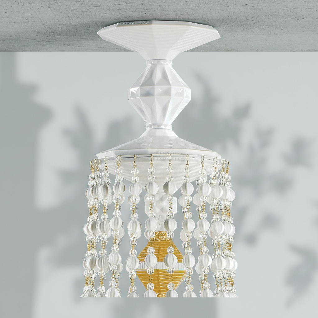 Riviko Lladro Winter Palace 6 Lights Chandelier - Studio Shot