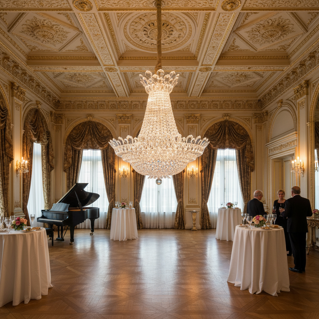 Riviko Opulent Bloom Crystal Chandelier 28" - American ballroom or formal entertaining space