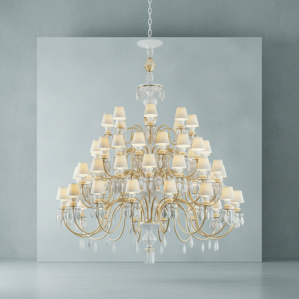 Riviko Midnight Bloom 56-Light Chandelier - Background Shot
