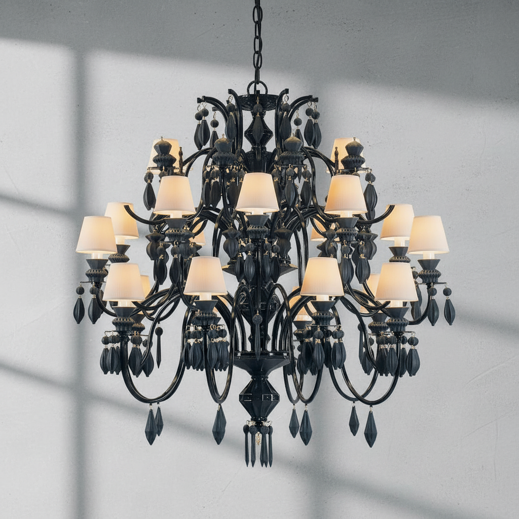 Riviko Midnight Bloom 56-Light Chandelier - Background Shot
